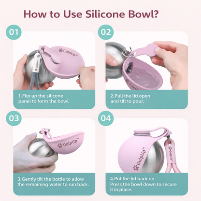 GulpUp™ — The 2-in-1 Dog Water Bottle & Bowl