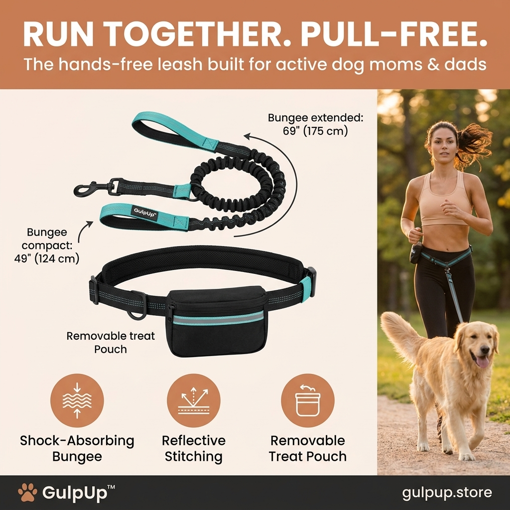 GulpUp™ Hands-Free Dog Walking Leash & Pouch
