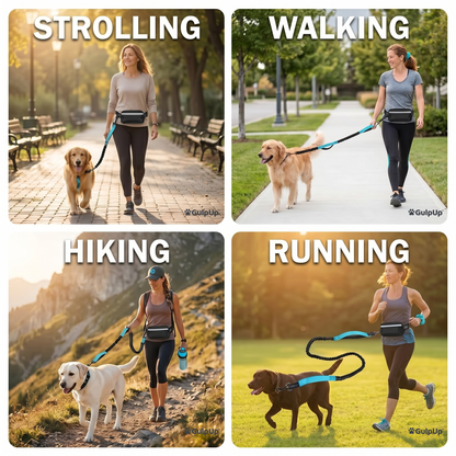 GulpUp™ Hands-Free Dog Walking Leash & Pouch