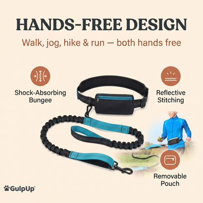 GulpUp™ Hands-Free Dog Walking Leash & Pouch