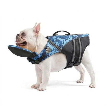 GulpUp SafeFloat Dog Life Jacket - Blue Camouflage