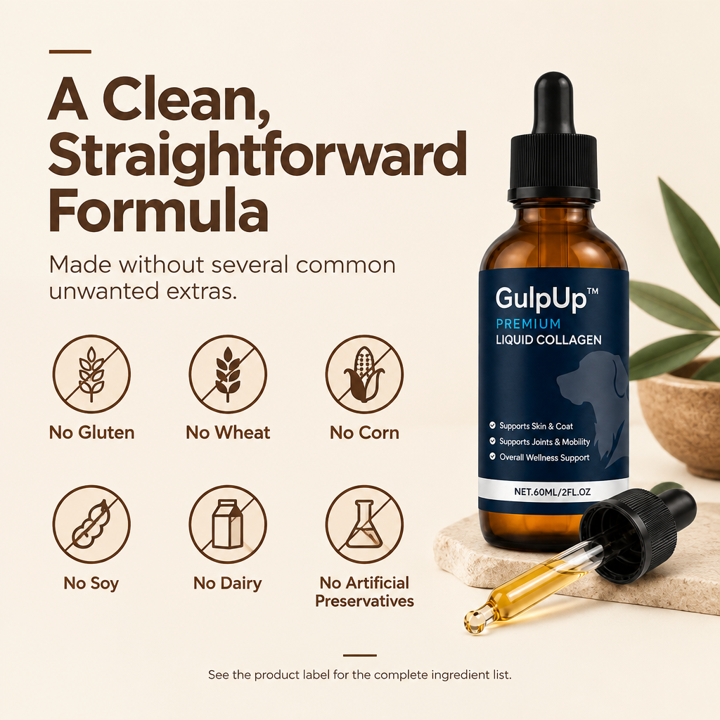 GulpUp clean straightforward formula infographic
