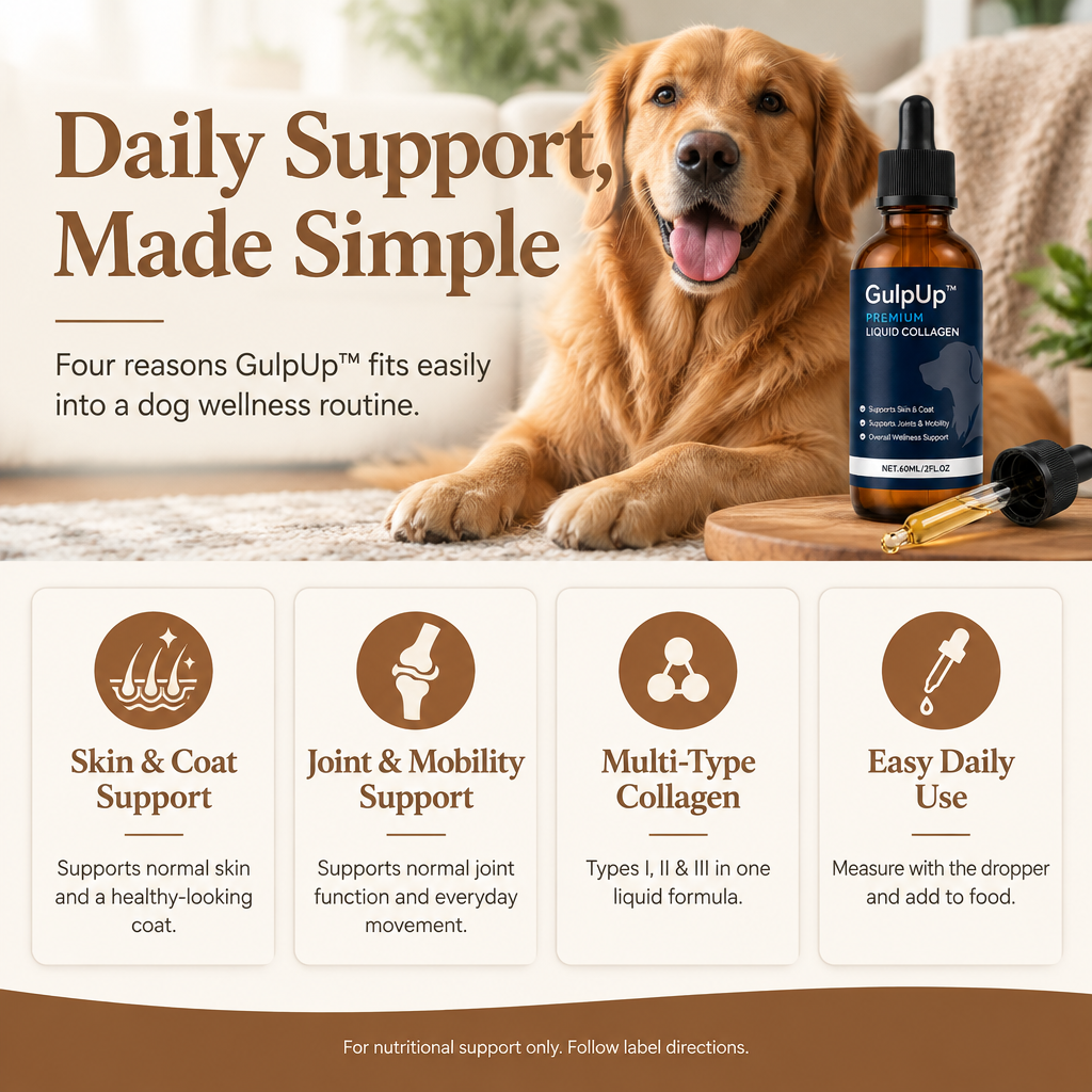 GulpUp daily support benefits infographic