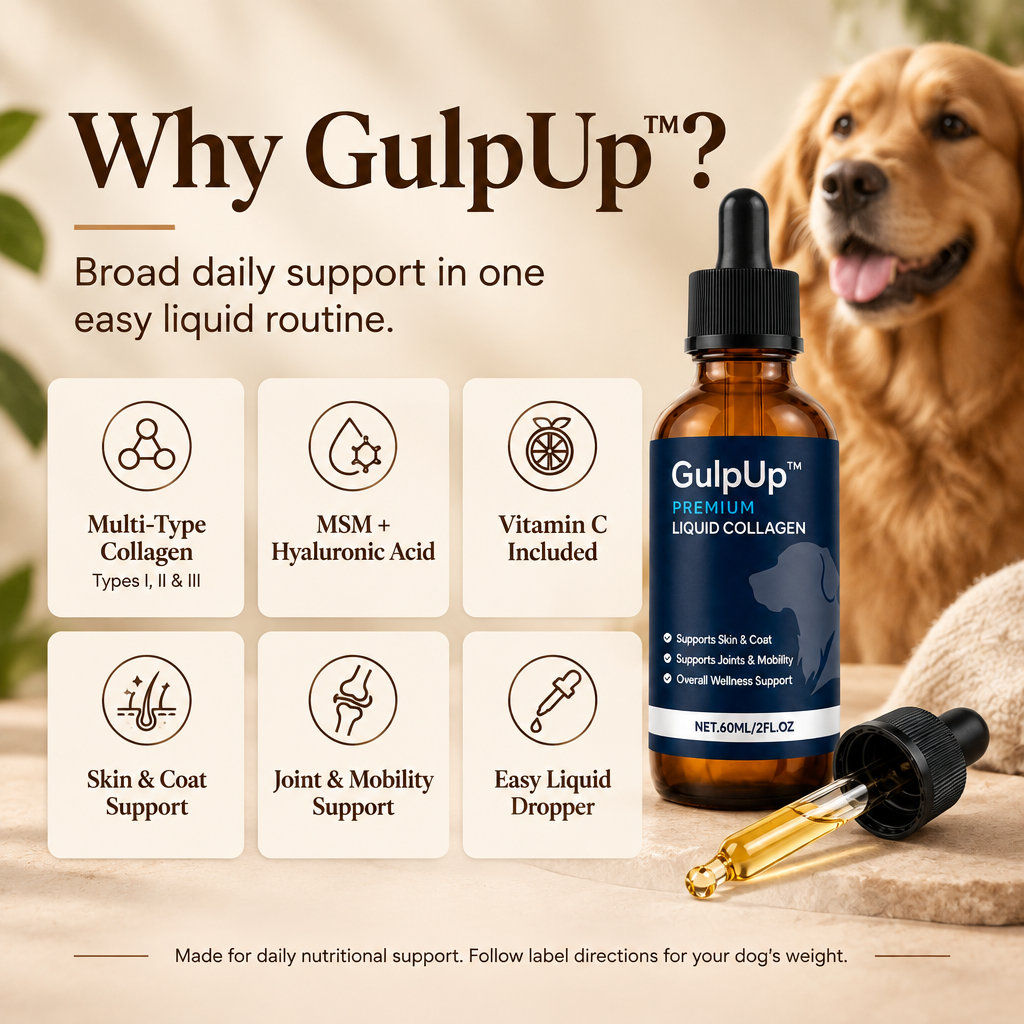 Why Choose GulpUp - liquid collagen benefits infographic