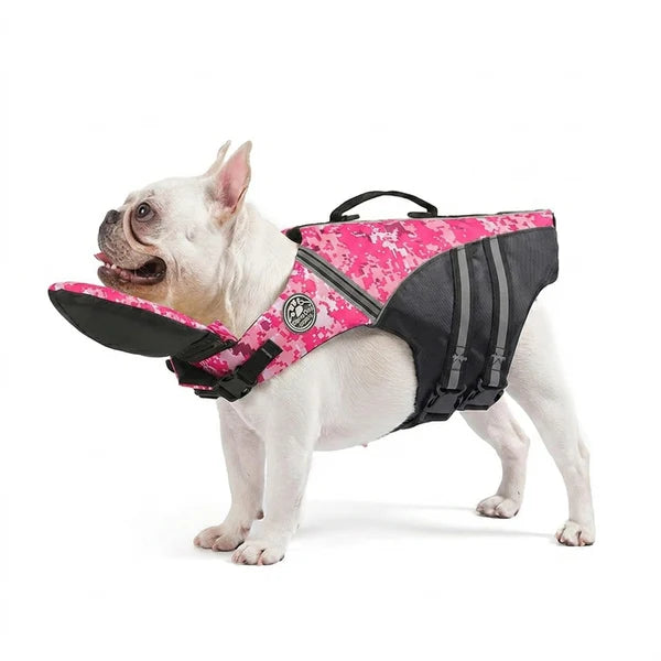 GulpUp SafeFloat Dog Life Jacket - Pink Camouflage